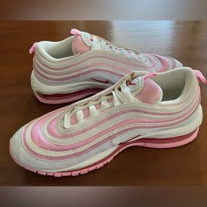 Nike Air Max 97 Women GS white pink Running Shoes 313054-161 sz 7
